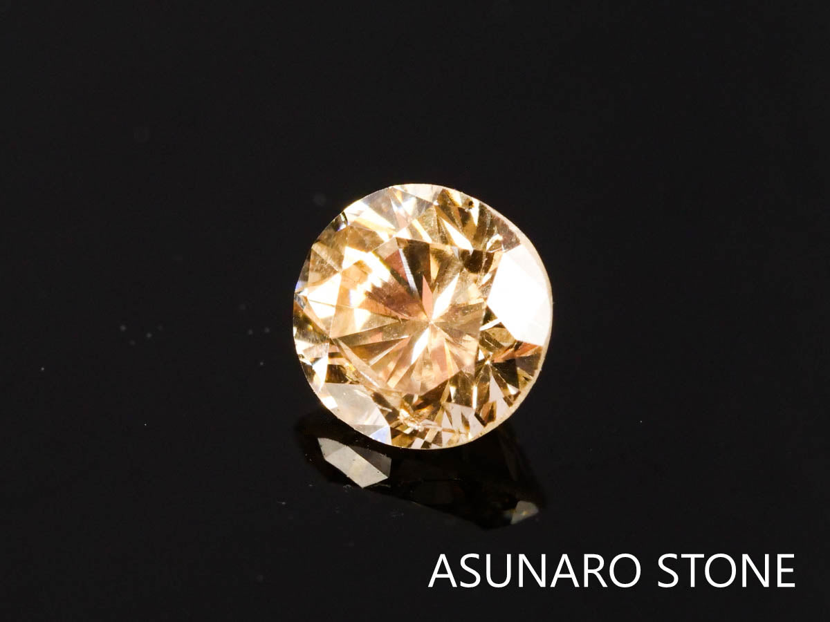 シャンパンカラーダイヤモンド ラウンドカット 　0.29ct　【220317-439】