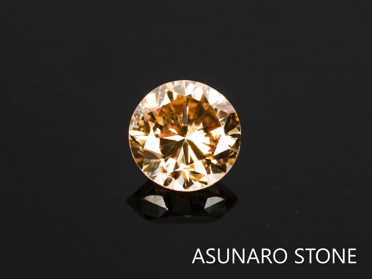シャンパンカラーダイヤモンド ラウンドカット 　0.27ct　【220317-441】