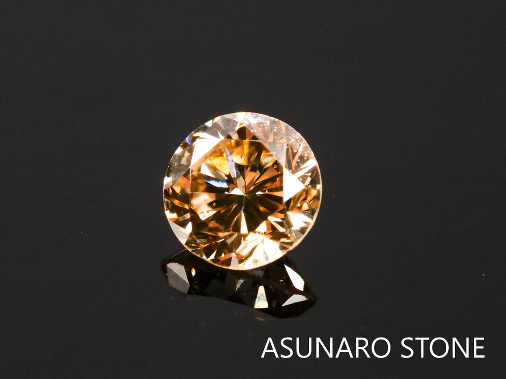 シャンパンカラーダイヤモンド ラウンドカット 　0.27ct　【220317-441】