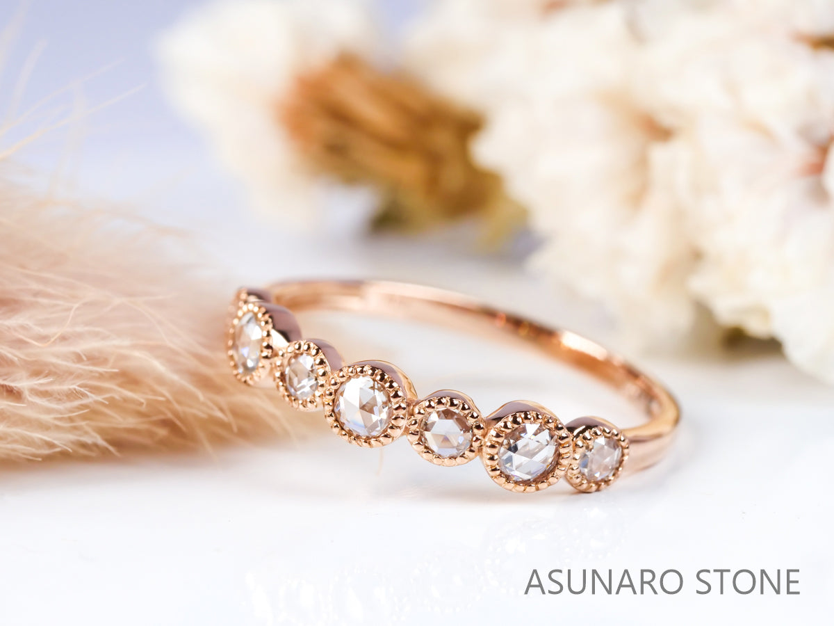 【お仕立て用】空枠番号：3670C　2.5mm 2mm用　リング枠　ハーフエタニティ【オーダージュエリー用】hpv