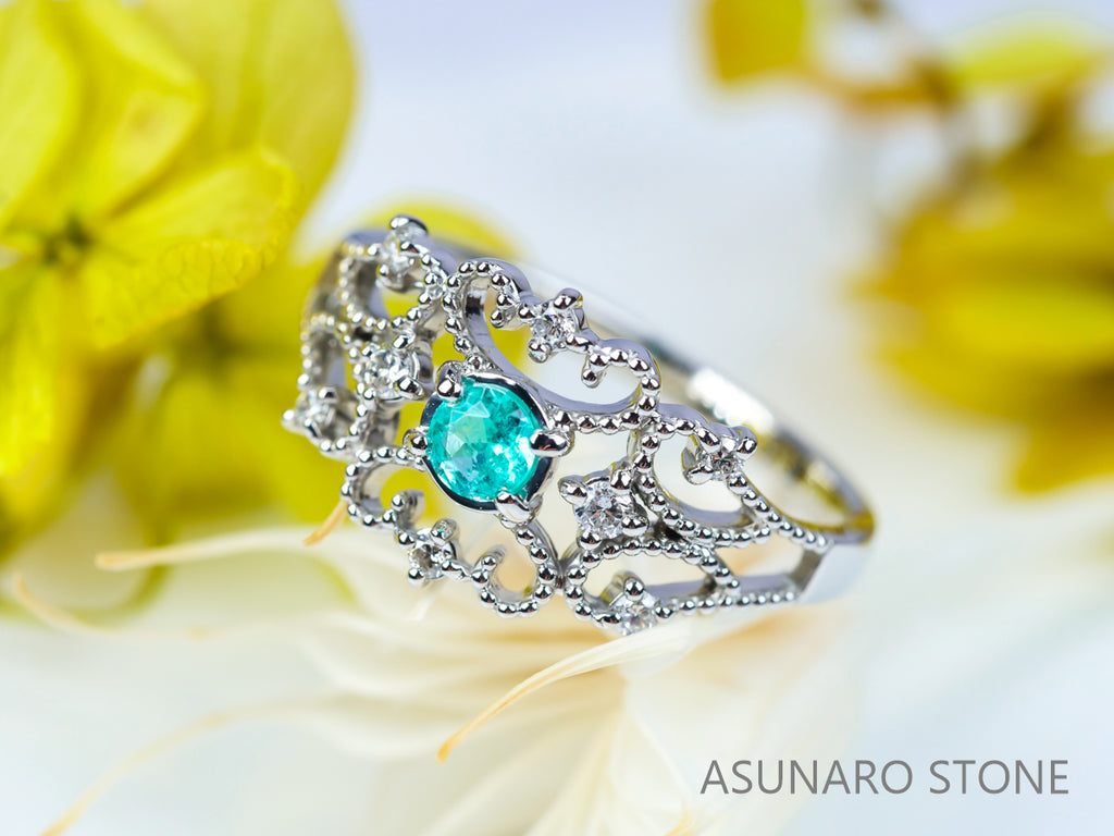 【お仕立て用】空枠番号：440G　リング枠　ティアラ【オーダージュエリー用】