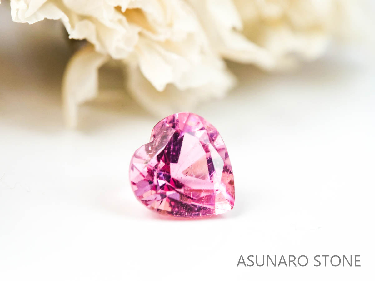 ピンクトルマリン ハートカット ブラジル産  0.46ct　【220330-446】