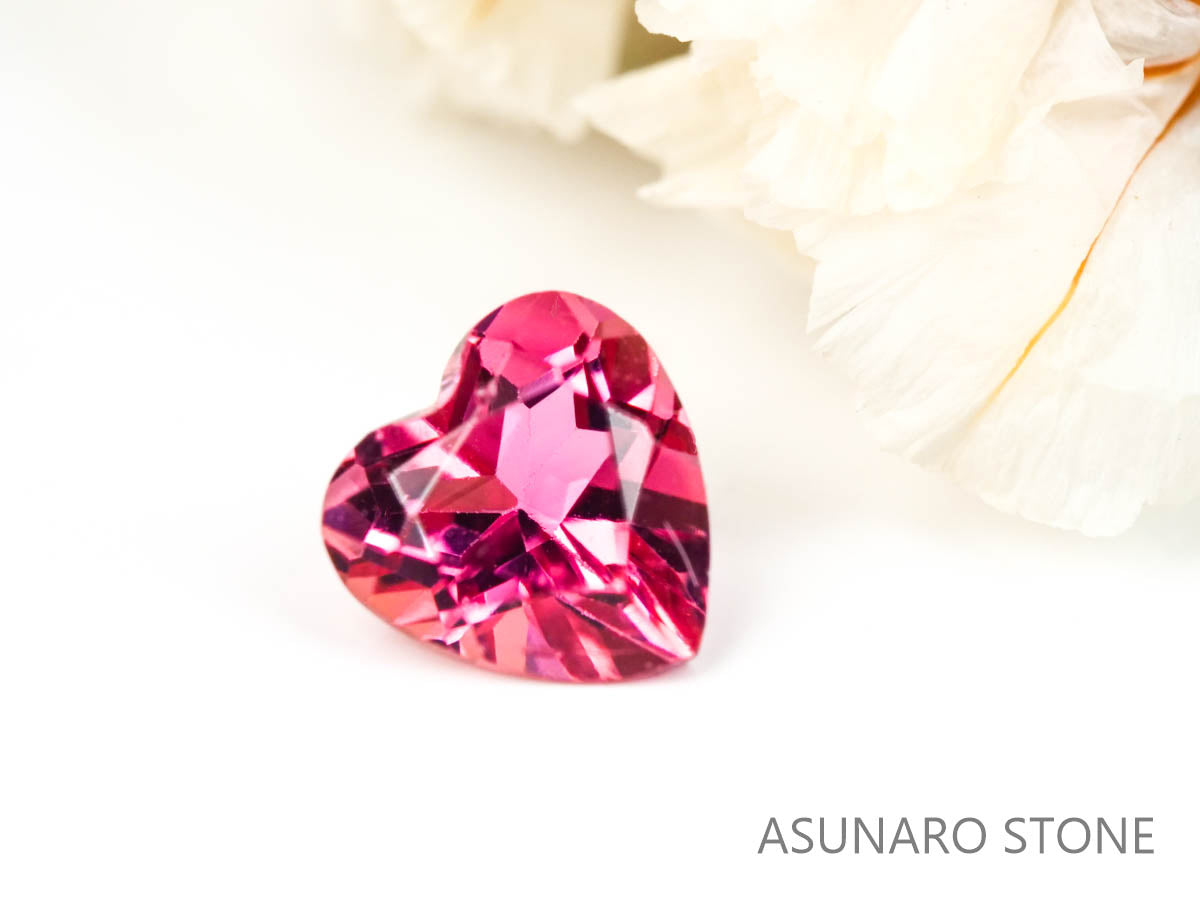 ピンクトルマリン ハートカット ブラジル産  0.41ct　【220330-447】