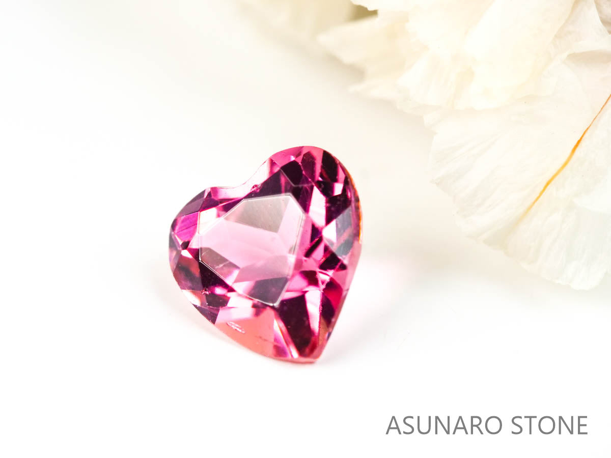 ピンクトルマリン ハートカット ブラジル産  0.41ct　【220330-447】