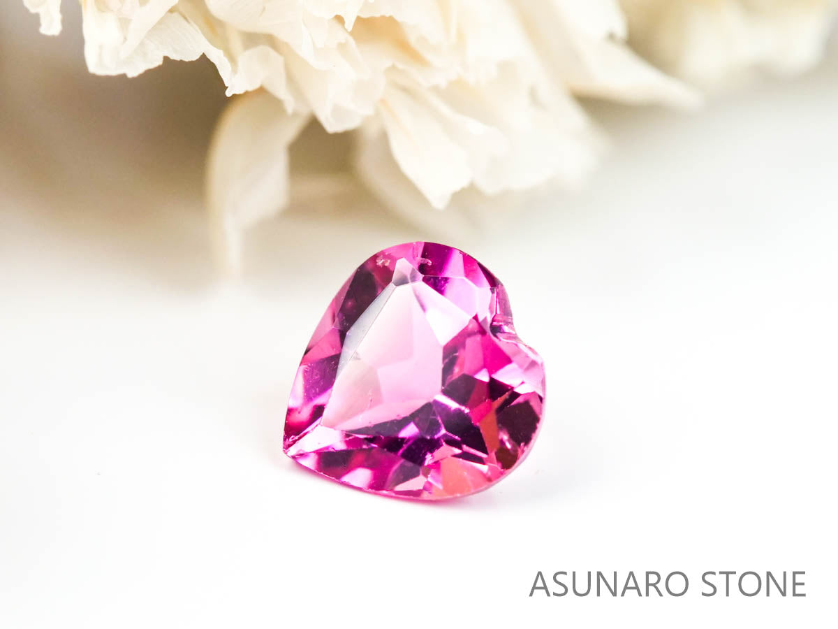 ピンクトルマリン ハートカット ブラジル産  0.41ct　【220330-448】