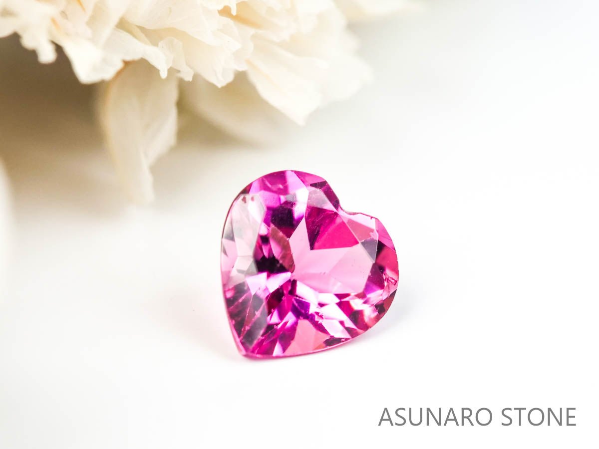 ピンクトルマリン ハートカット ブラジル産  0.41ct　【220330-448】
