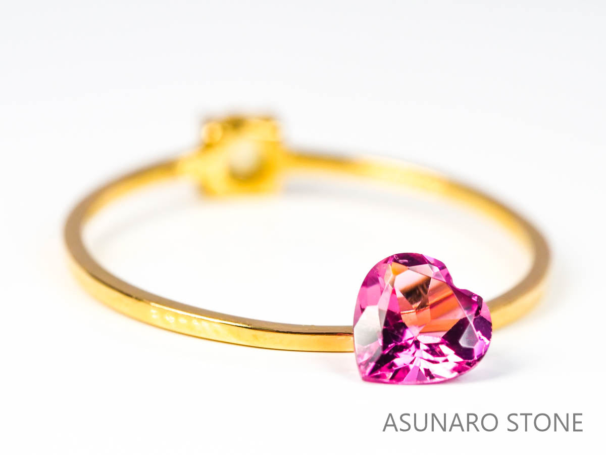 ピンクトルマリン ハートカット ブラジル産  0.41ct　【220330-448】