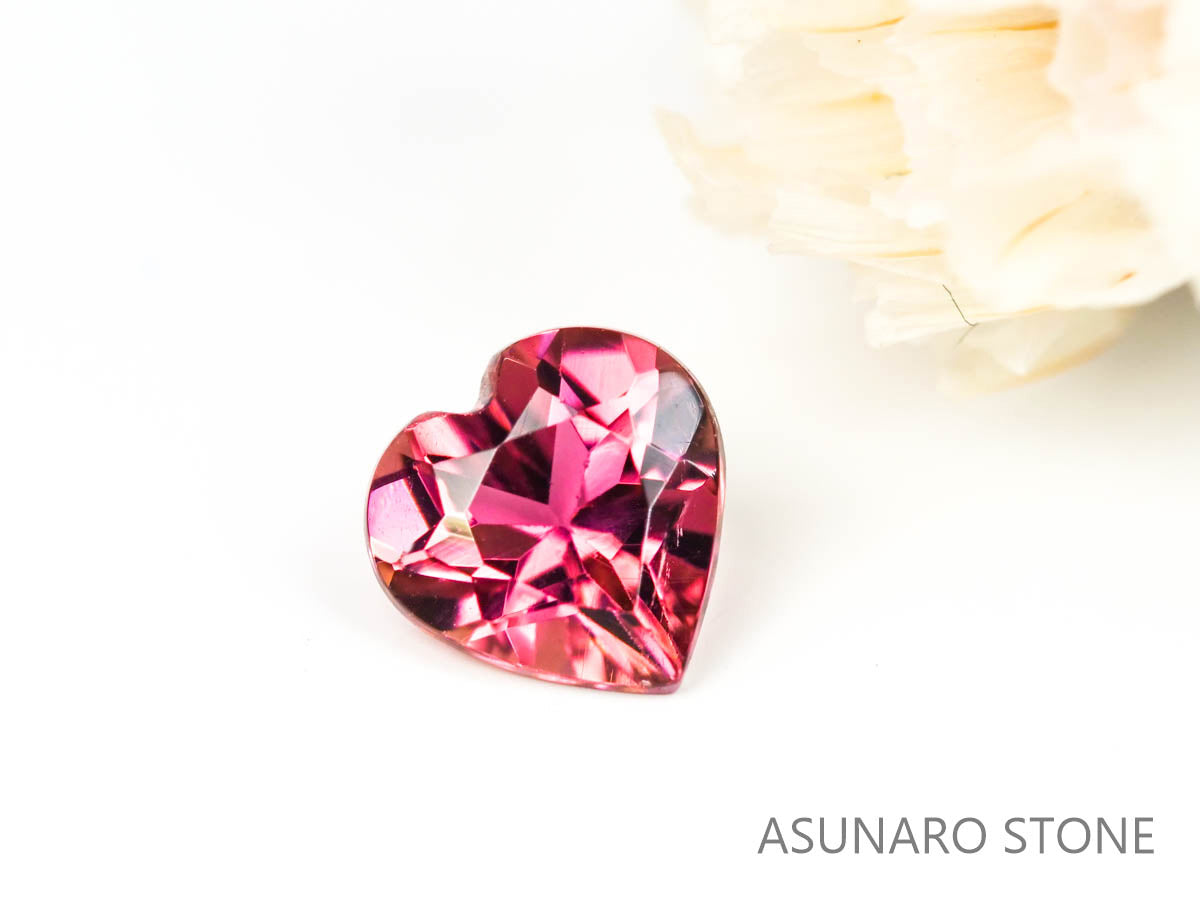 ピンクトルマリン ハートカット ブラジル産  0.42ct　【220330-449】
