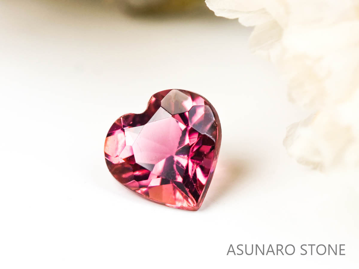 ピンクトルマリン ハートカット ブラジル産  0.42ct　【220330-449】
