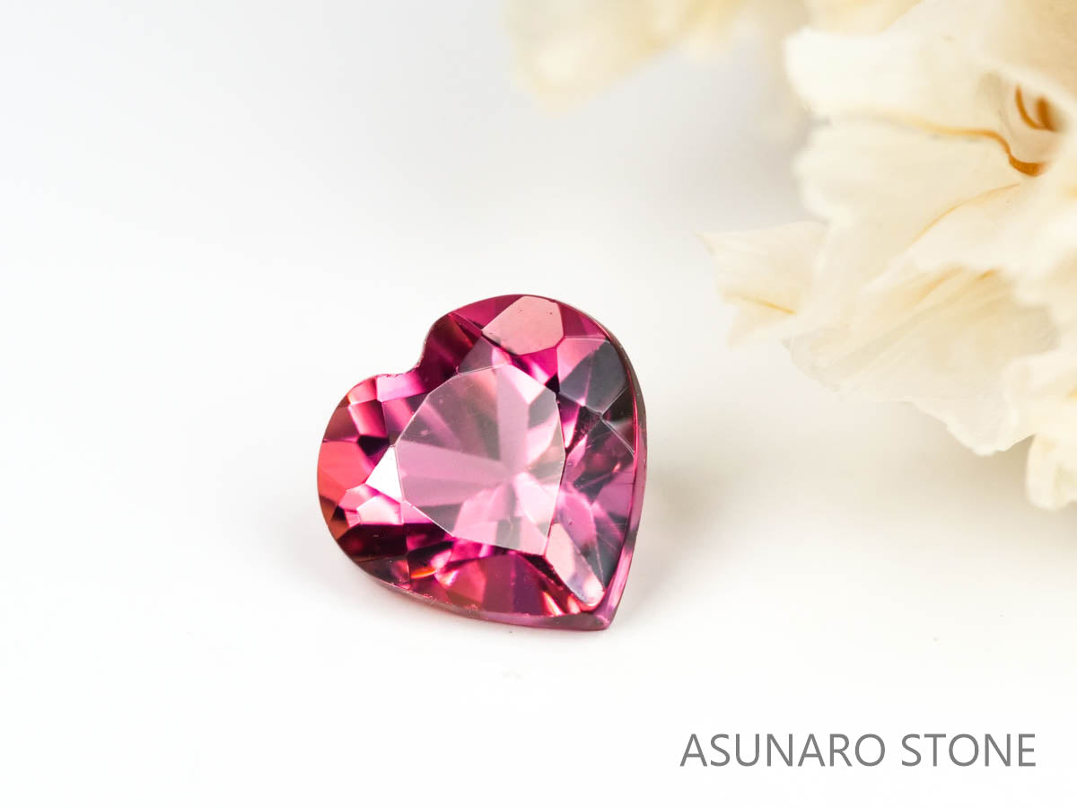 ピンクトルマリン ハートカット ブラジル産  0.45ct　【220330-450】