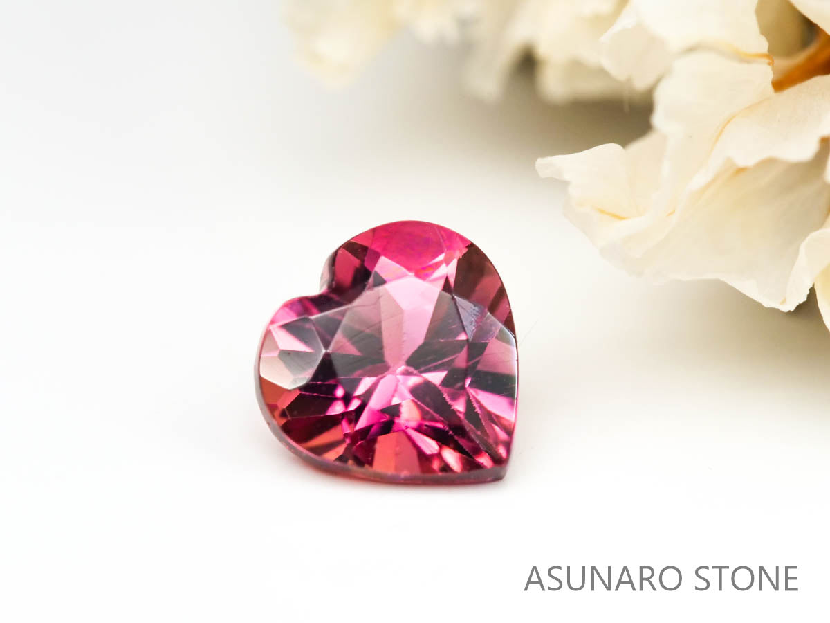 ピンクトルマリン ハートカット ブラジル産  0.45ct　【220330-450】