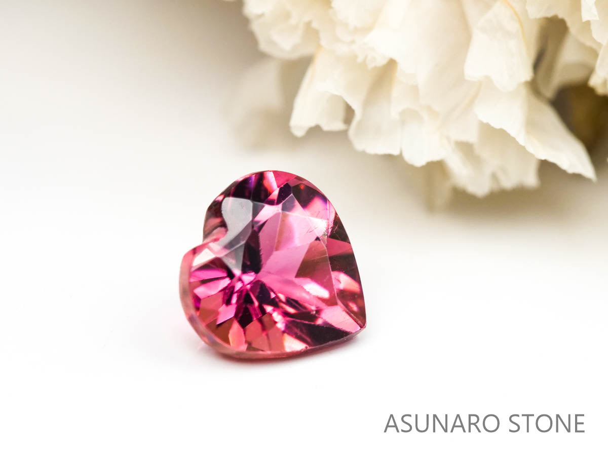 ピンクトルマリン ハートカット ブラジル産  0.45ct　【220330-450】