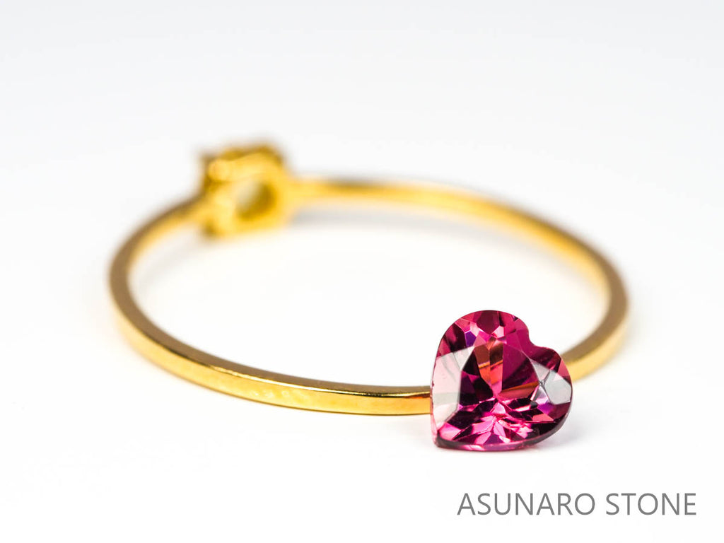 ピンクトルマリン ハートカット ブラジル産  0.45ct　【220330-450】