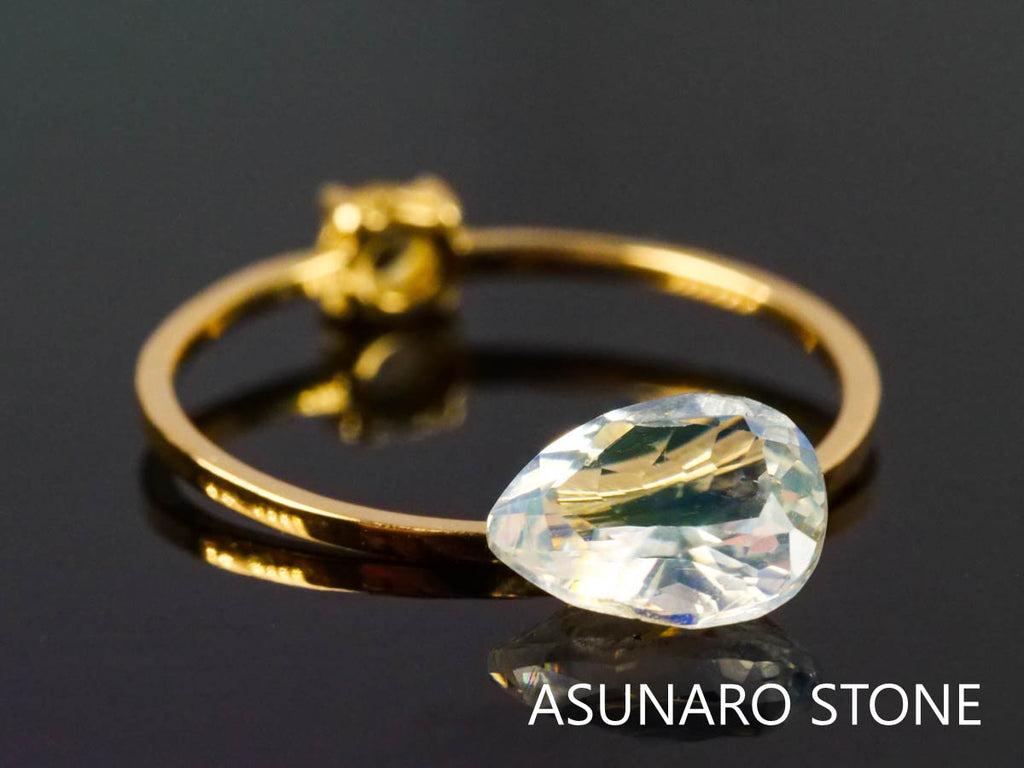 アンデシンラブラドライト  ペアシェイプ　マダガスカル産　　0.96ct【220404-617】