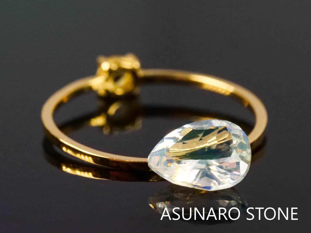 アンデシンラブラドライト  ペアシェイプ　マダガスカル産　　0.96ct【220404-617】