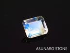 アンデシンラブラドライト  エメラルドカット　インド産　　0.39ct【220404-623】