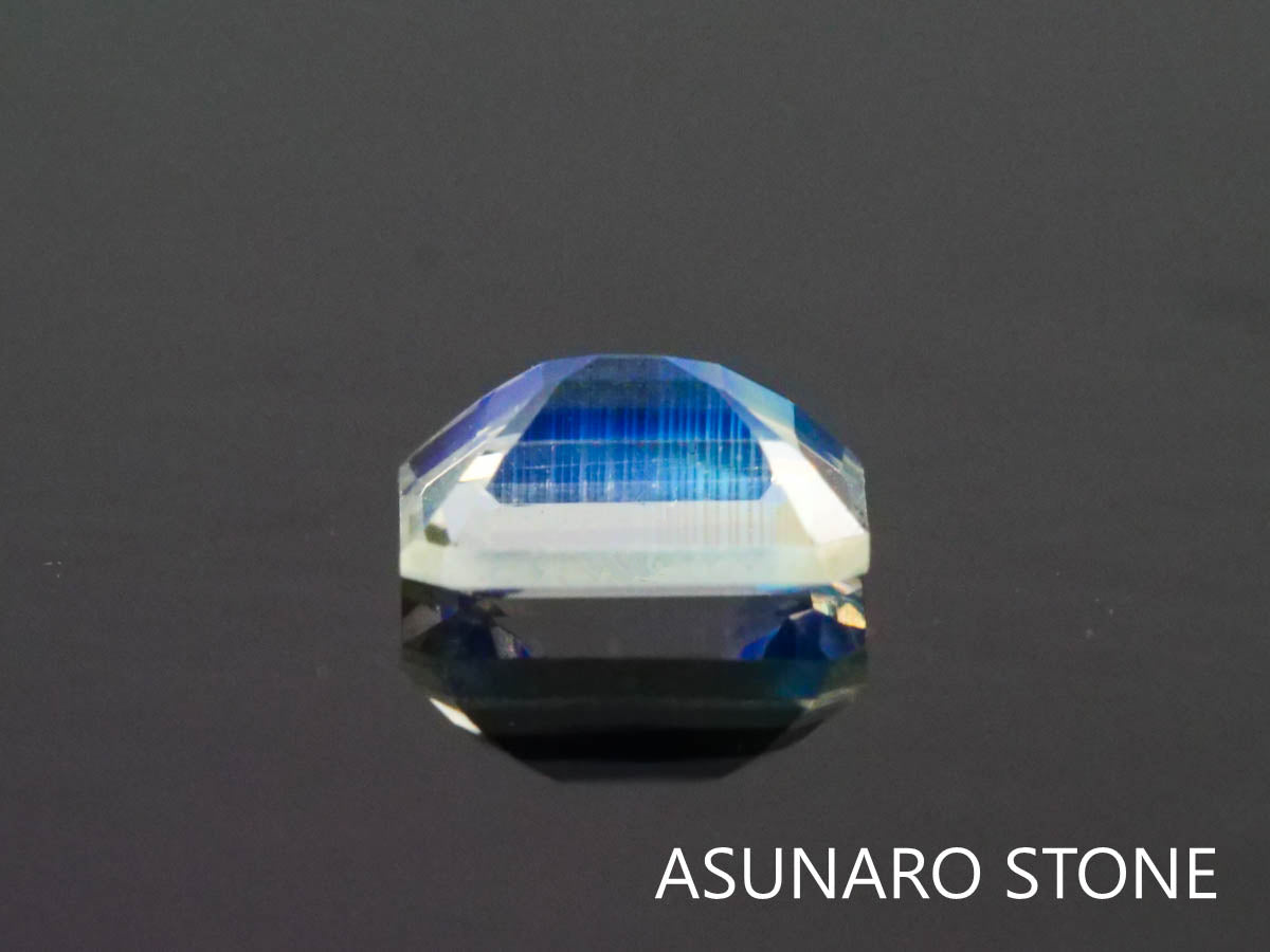 アンデシンラブラドライト  エメラルドカット　インド産　　0.39ct【220404-623】