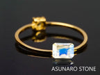 アンデシンラブラドライト  エメラルドカット　インド産　　0.39ct【220404-623】