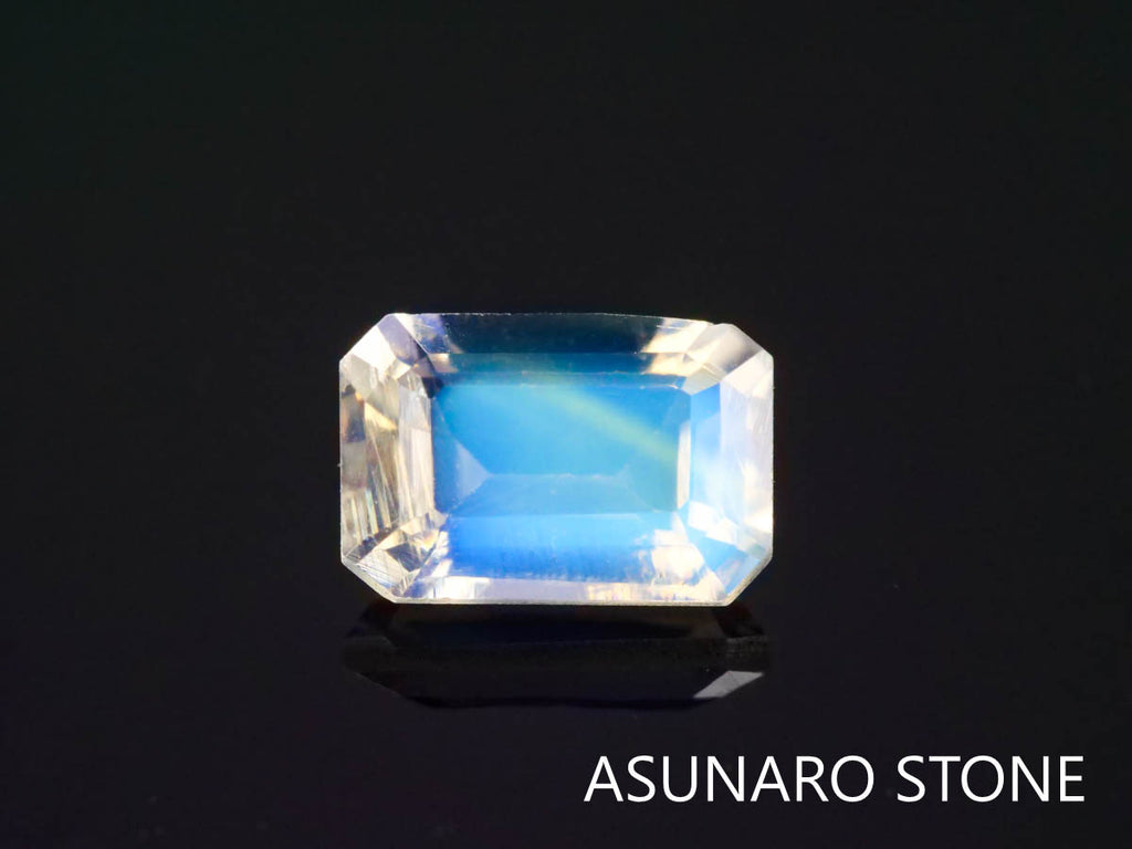 アンデシンラブラドライト  エメラルドカット　インド産　　0.54ct【220404-624】