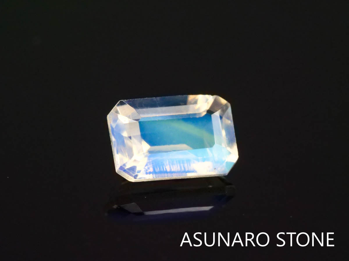 アンデシンラブラドライト  エメラルドカット　インド産　　0.54ct【220404-624】