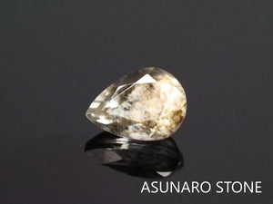 アクアマリンサンストーン  ペアシェイプカット　ブラジル産　　0.90ct【2200509-650】