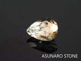 アクアマリンサンストーン  ペアシェイプカット　ブラジル産　　0.90ct【2200509-650】