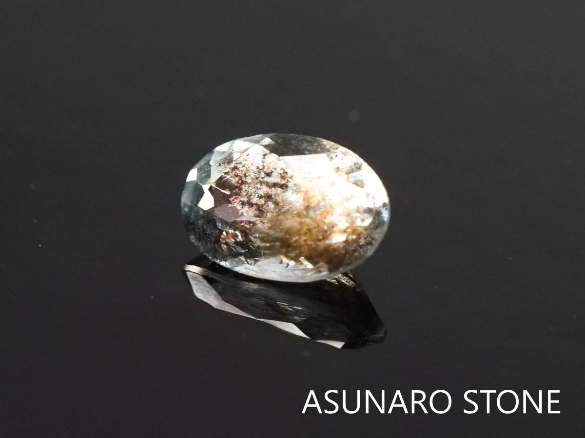 アクアマリンサンストーン  オーバルカット　ブラジル産　　0.90ct【2200509-651】