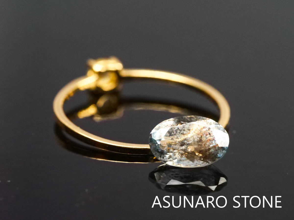 アクアマリンサンストーン  オーバルカット　ブラジル産　　0.90ct【2200509-651】