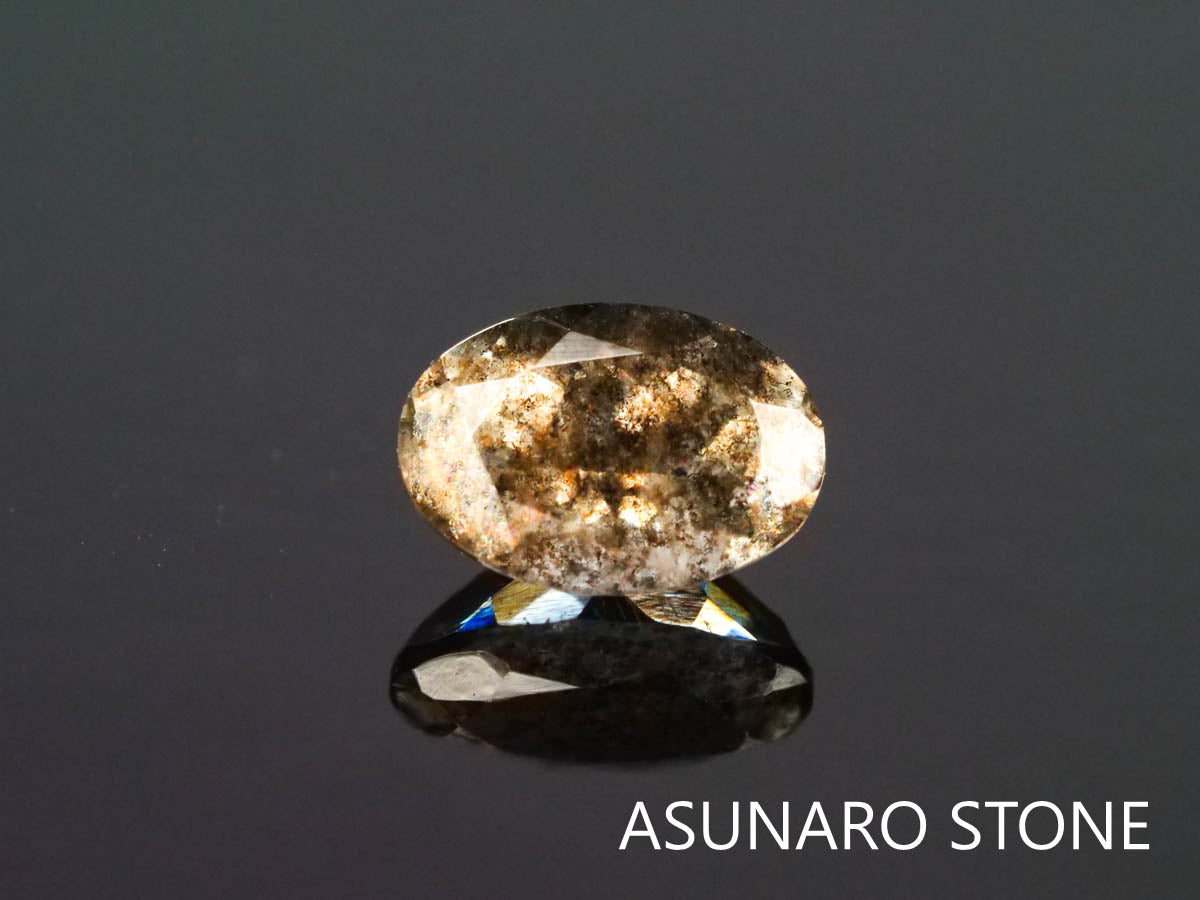 アクアマリンサンストーン  オーバルカット　ブラジル産　　0.87ct【2200509-653】