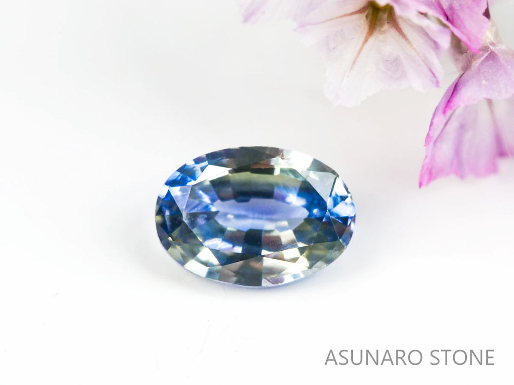 バイカラーサファイア 　オーバルカット　 スリランカ産　0.51ct【220516-654】