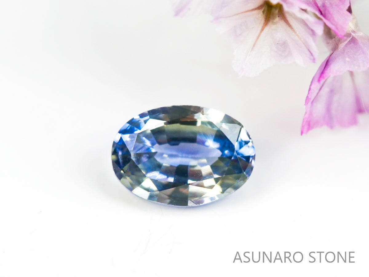 バイカラーサファイア 　オーバルカット　 スリランカ産　0.51ct【220516-654】