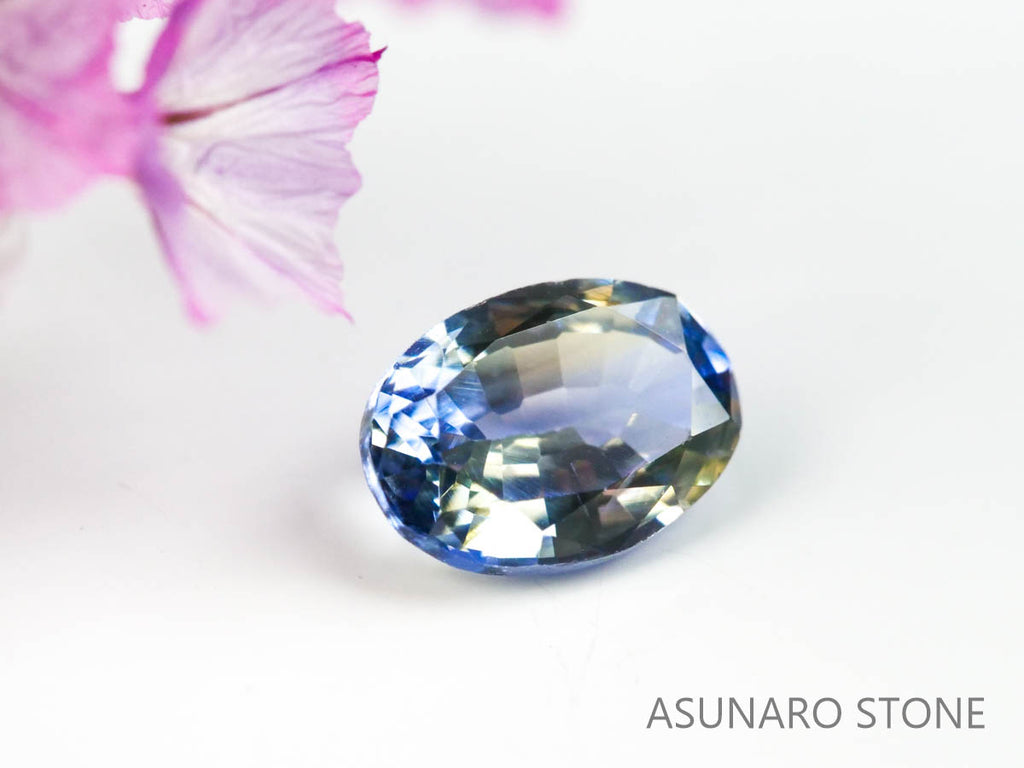 バイカラーサファイア 　オーバルカット　 スリランカ産　0.51ct【220516-654】