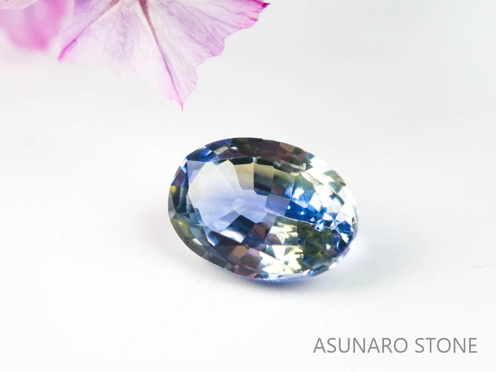 バイカラーサファイア 　オーバルカット　 スリランカ産　0.51ct【220516-654】