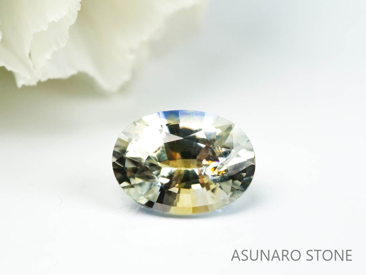 バイカラーサファイア 　オーバルカット　 スリランカ産　0.50ct【220516-656】