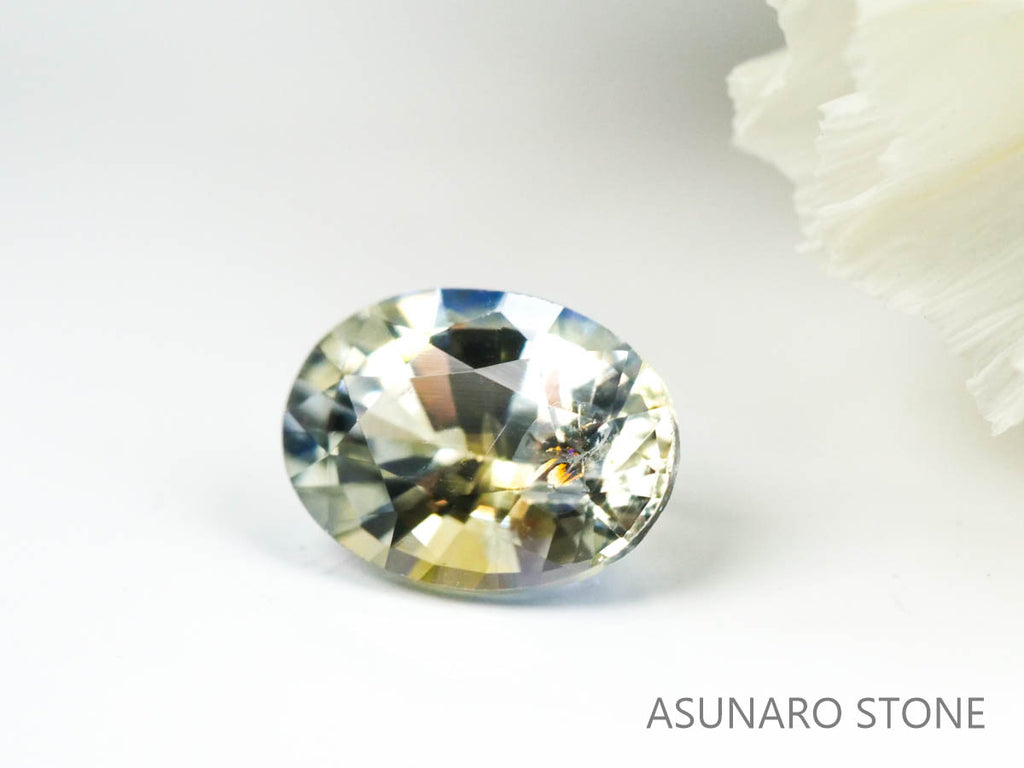 バイカラーサファイア 　オーバルカット　 スリランカ産　0.50ct【220516-656】