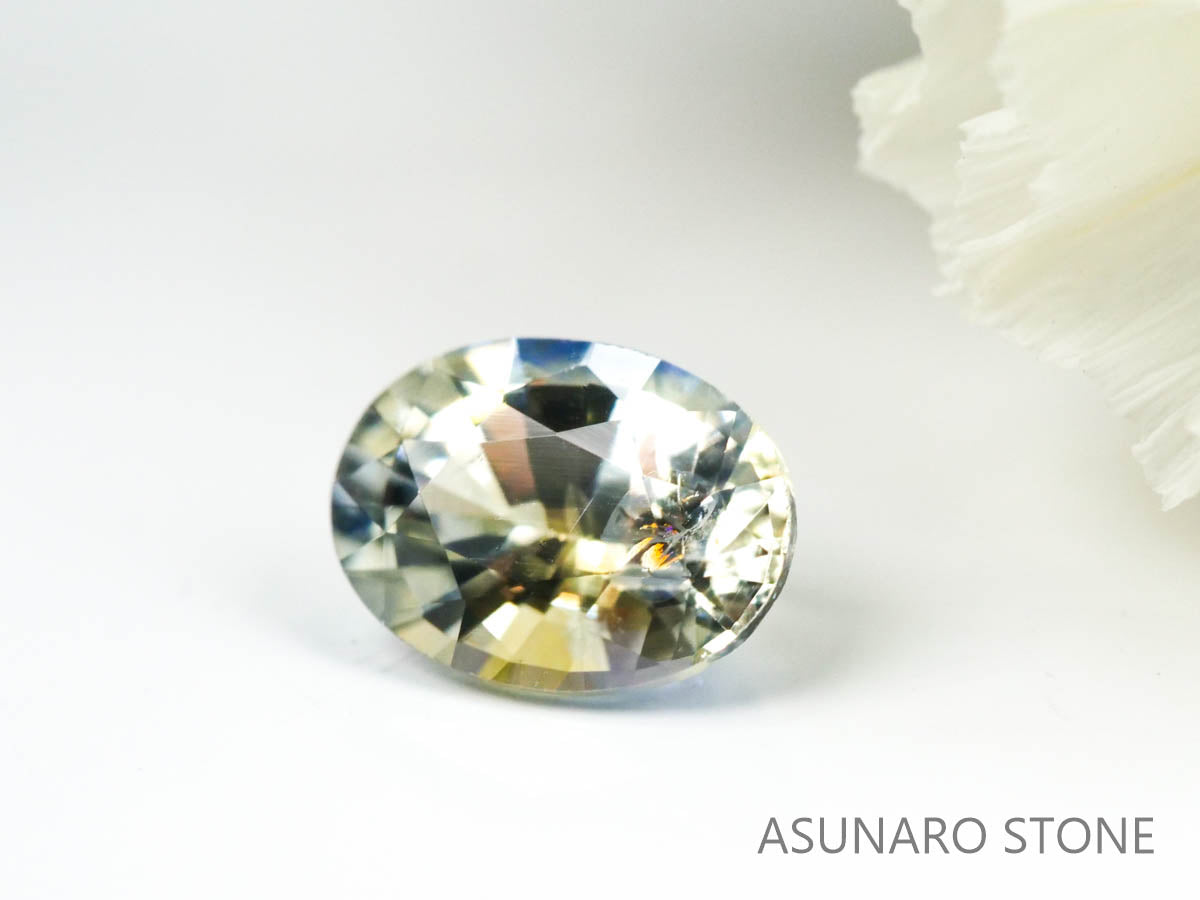 バイカラーサファイア 　オーバルカット　 スリランカ産　0.50ct【220516-656】