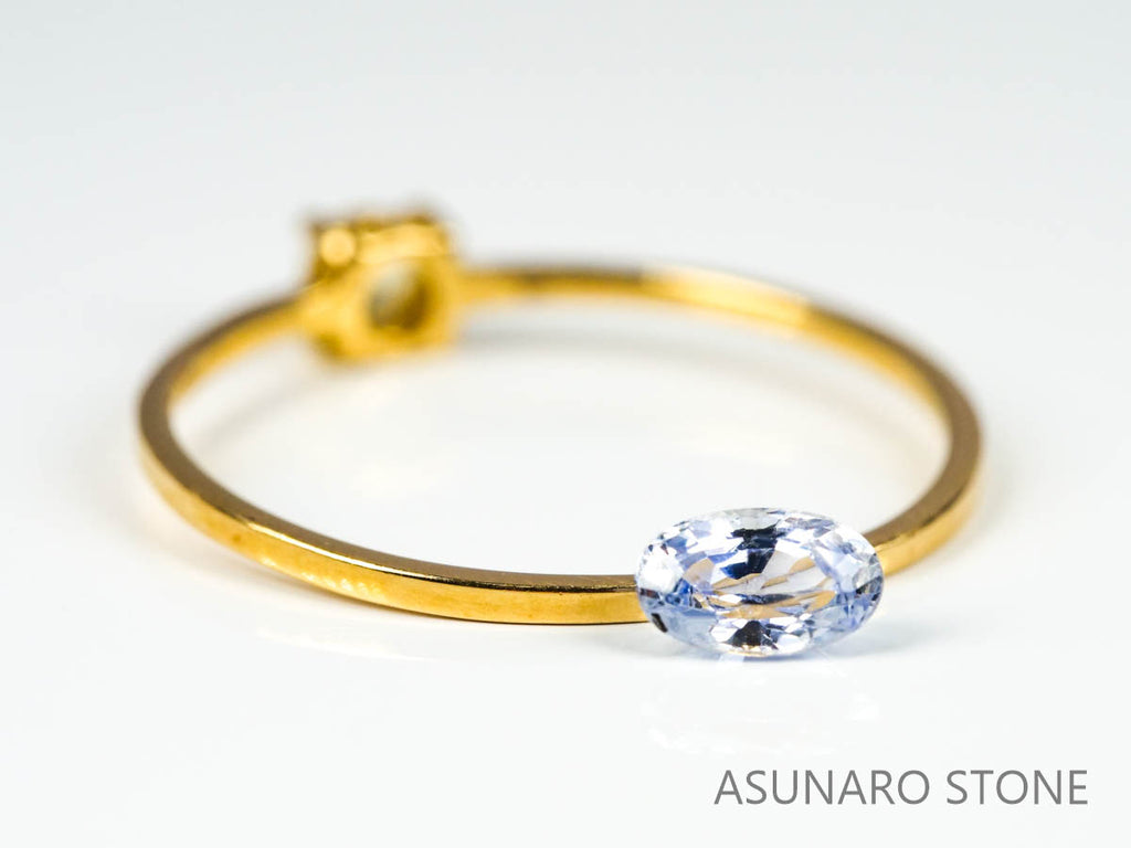 バイカラーサファイア 　オーバルカット　 スリランカ産　0.34ct【220516-657】