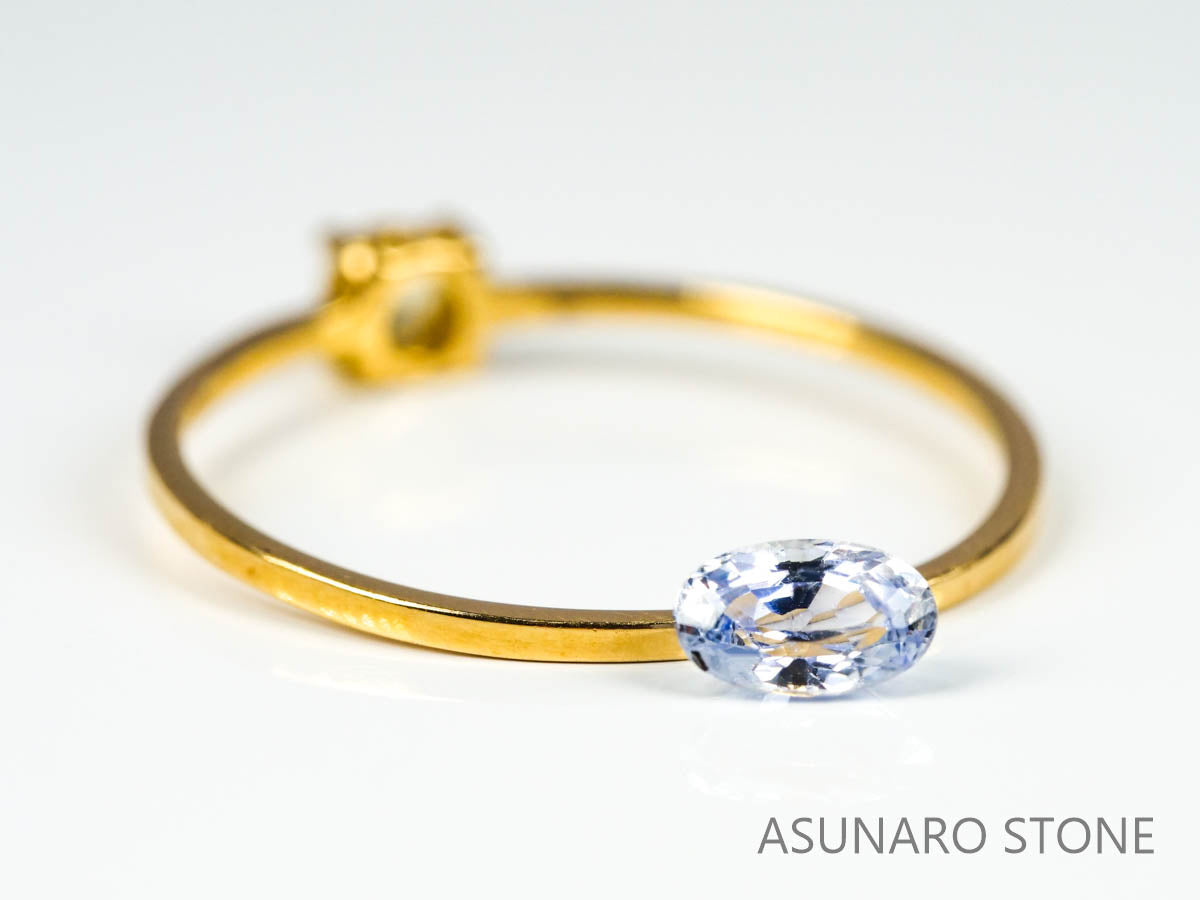 バイカラーサファイア 　オーバルカット　 スリランカ産　0.34ct【220516-657】