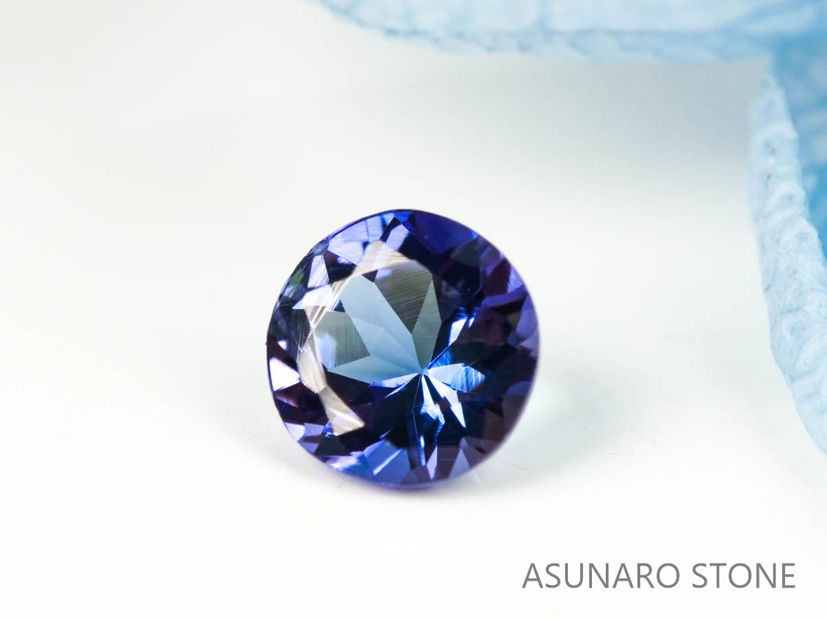 タンザナイト  ラウンドカット　タンザニア産　　0.35ct【2200506-678】