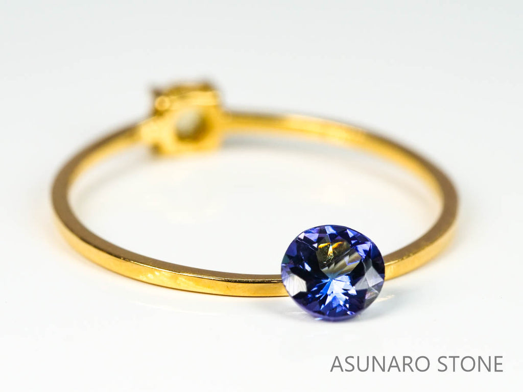 タンザナイト  ラウンドカット　タンザニア産　　0.35ct【2200506-678】