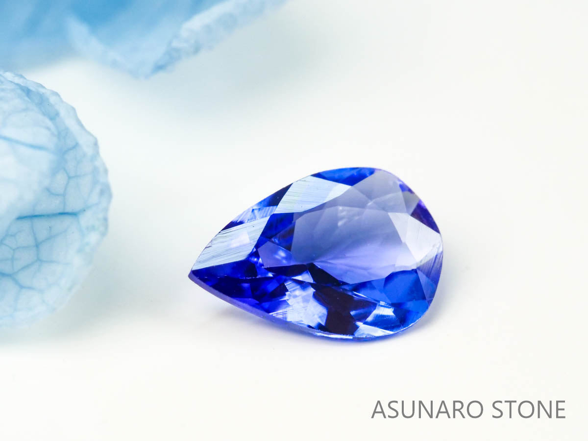 【タンザニア/メレラニ鉱山】タンザナイトのペアシェイプルース タンザナイト ペアシェイプカット タンザニア産 0.48ct【2200506-686