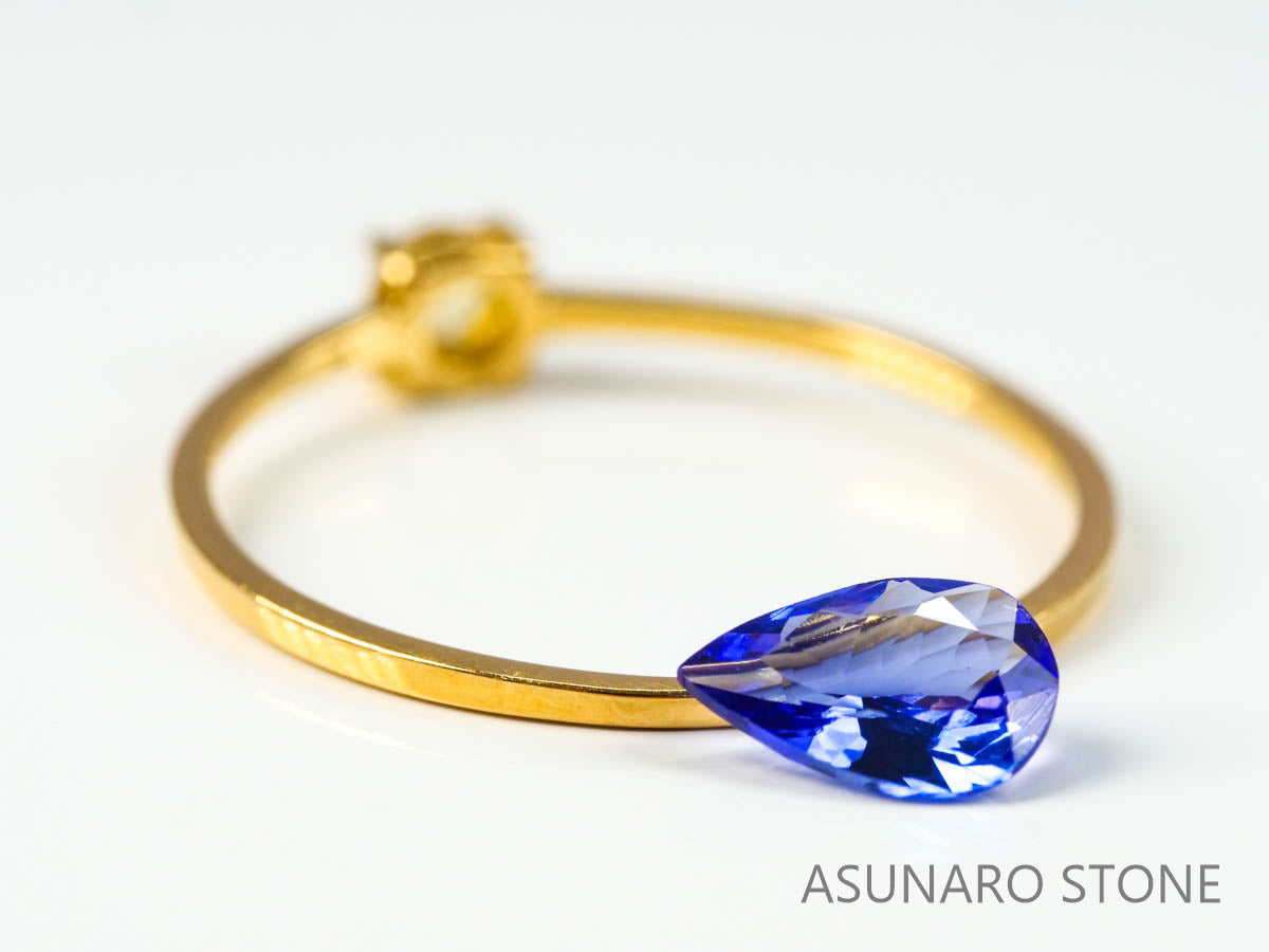 タンザナイト  ペアシェイプカット　タンザニア産　　0.48ct【2200506-686】