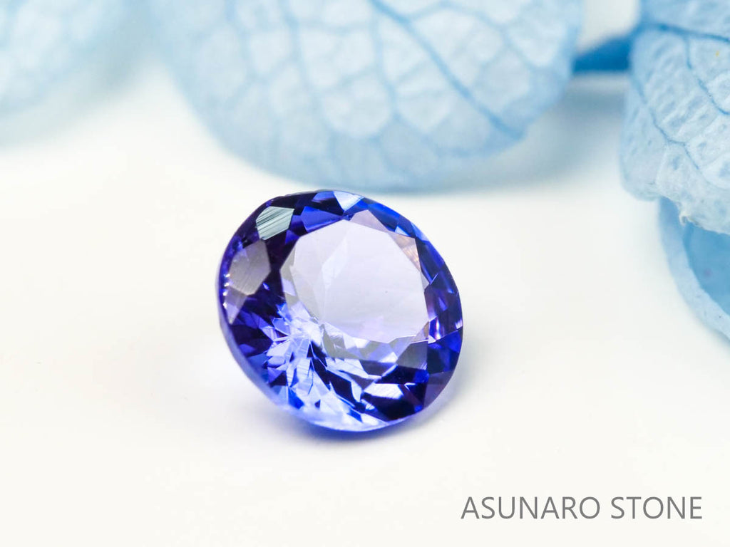 タンザナイト  ラウンドカット　タンザニア産　　0.46ct【2200506-687】