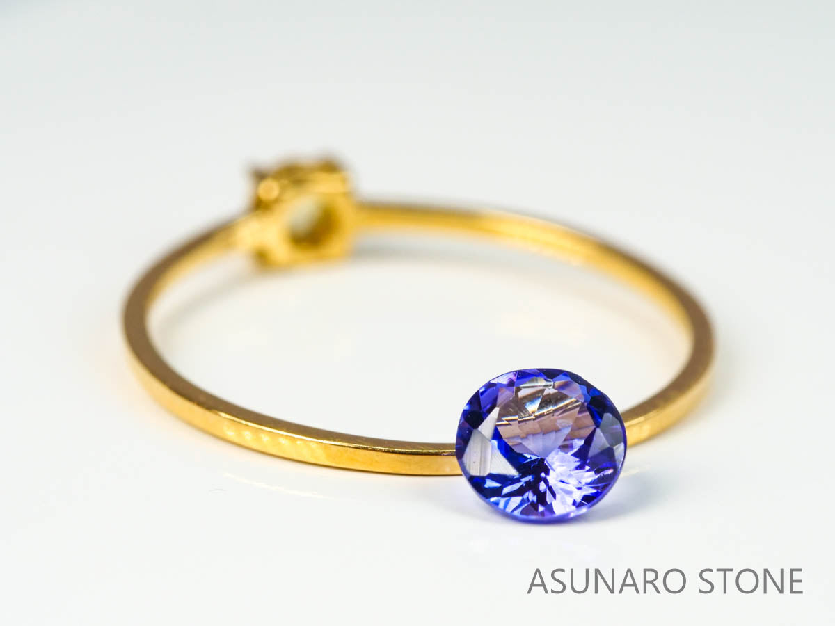 タンザナイト  ラウンドカット　タンザニア産　　0.46ct【2200506-687】