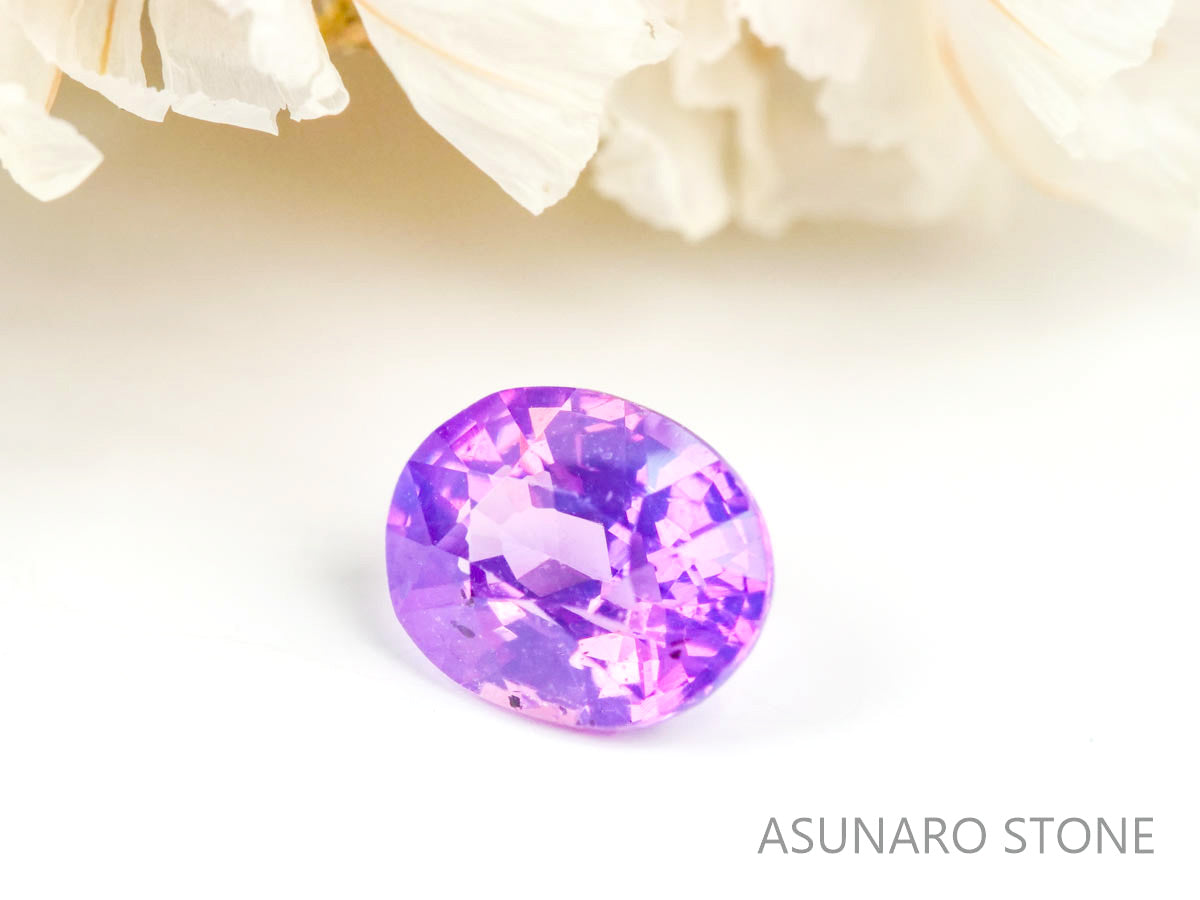 バイカラーサファイア オーバルカット　 スリランカ産　0.44ct【220523-695】