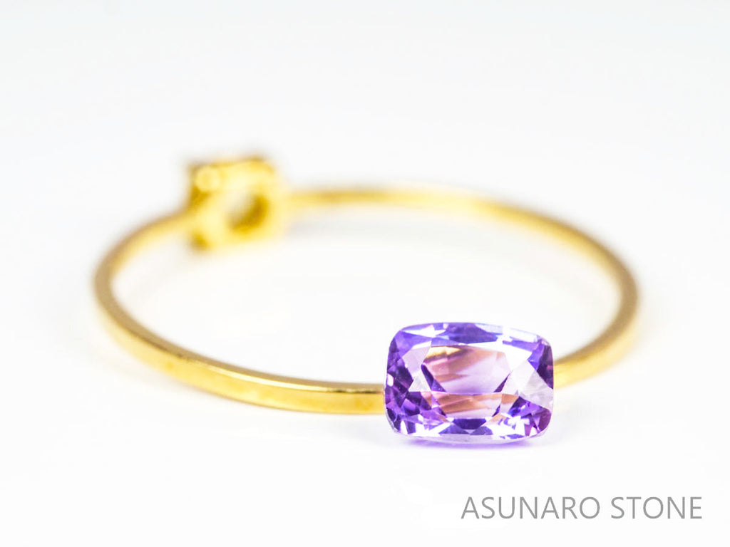 パープルサファイア  クッションカット　 スリランカ産　0.71ct【220523-697】