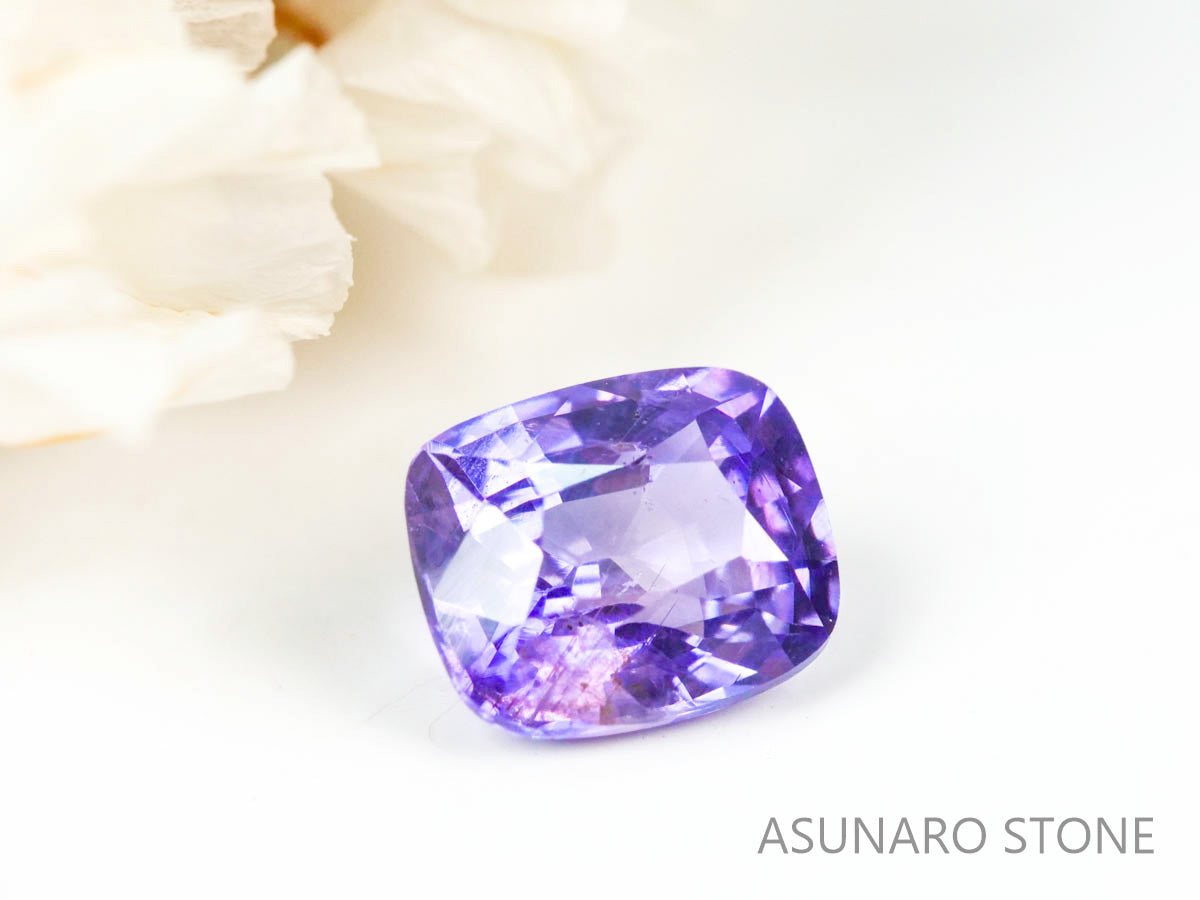 パープルサファイア  クッションカット　 スリランカ産　0.77ct【220523-699】