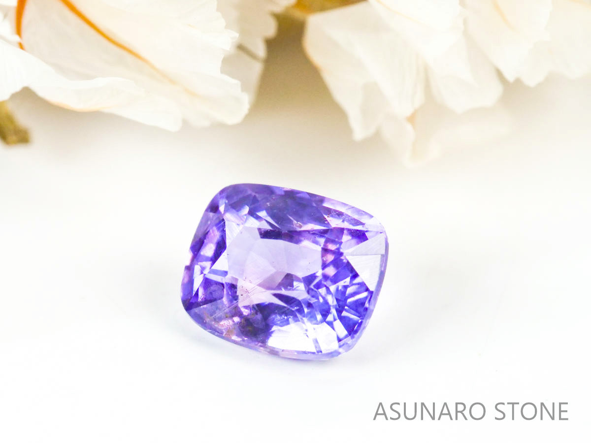 パープルサファイア  クッションカット　 スリランカ産　0.77ct【220523-699】
