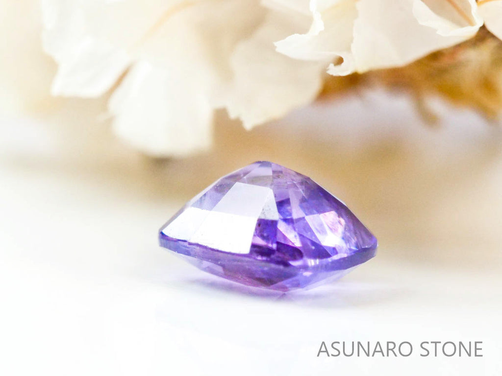 パープルサファイア  クッションカット　 スリランカ産　0.77ct【220523-699】