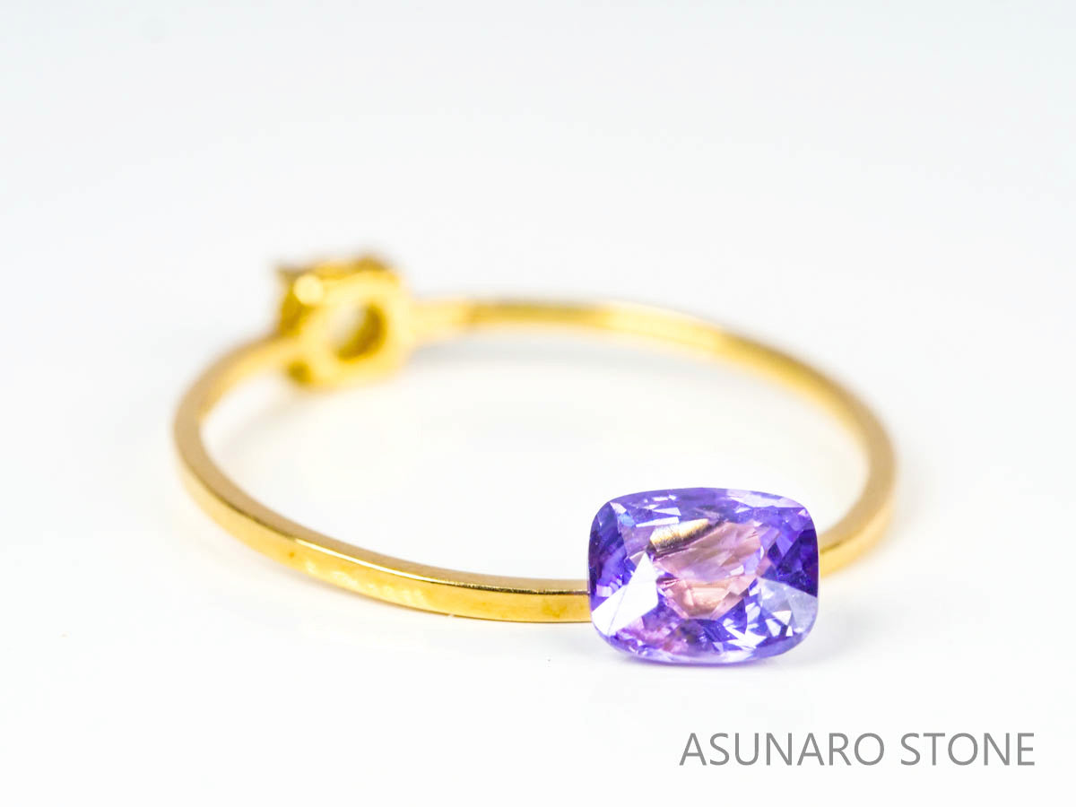 パープルサファイア  クッションカット　 スリランカ産　0.77ct【220523-699】